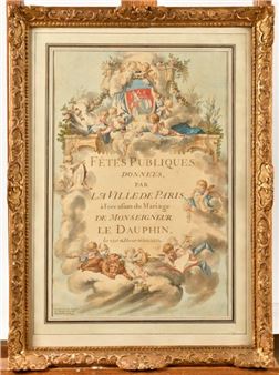 Public festivities given by the city of Paris on the occasion of the wedding of Monseigneur le dauphin on February 23 and 26, MDCCXLV. - Jacques-Francois Blondel