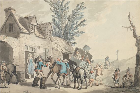 Frederick George Byron | Changing horses at Clermont | MutualArt