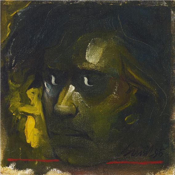 Untitled (Self Portrait) by Sunil Das, Painted in 1995