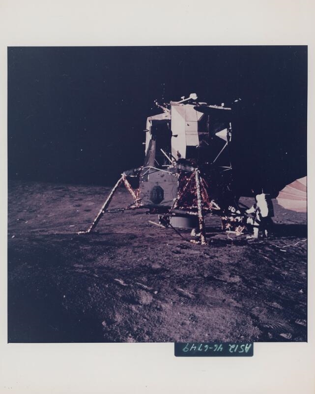 NASA | Apollo 12] 3-part panorama of Alan Bean and the LM Intrepid at ...