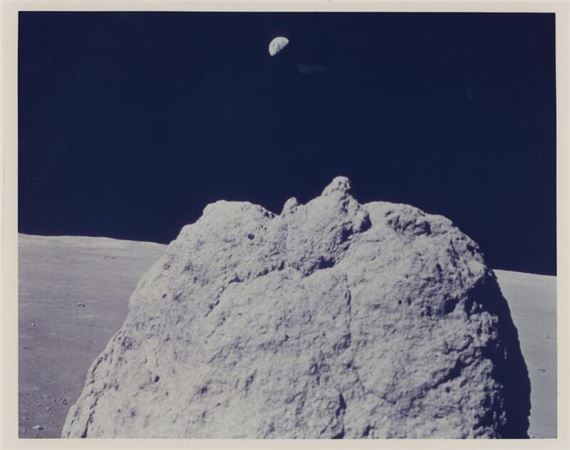 NASA | Apollo 17] The Earth hanging like a jewel in the lunar sky ...