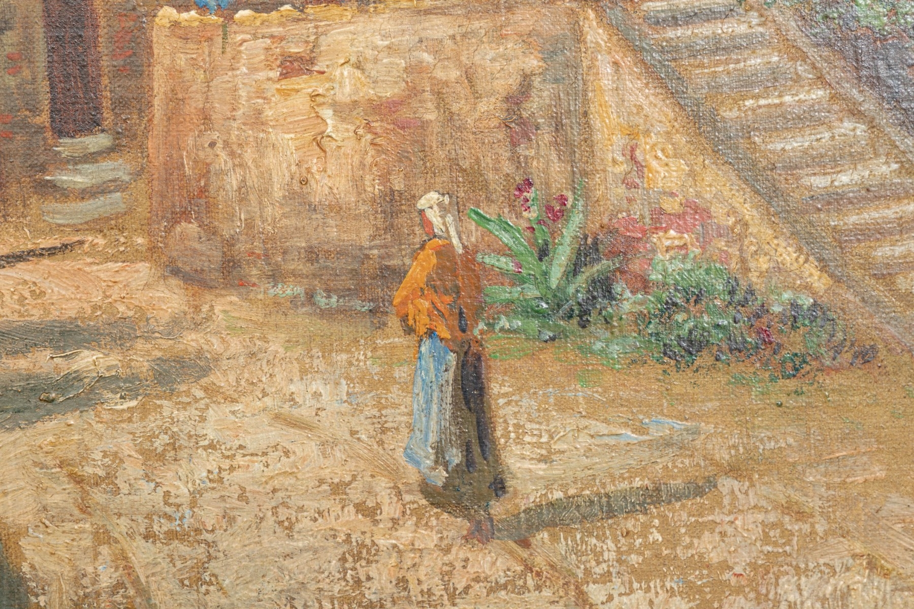 Artwork by V. Ricardo, Italian Landscape, Made of oil on canvas