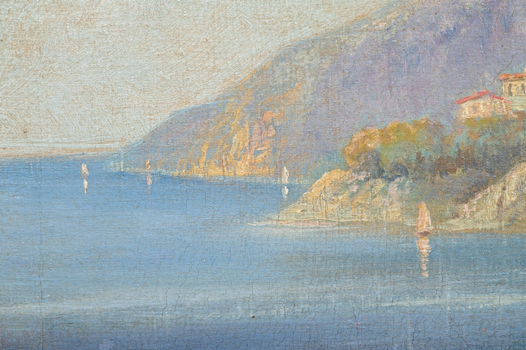 Artwork by V. Ricardo, Italian Landscape, Made of oil on canvas