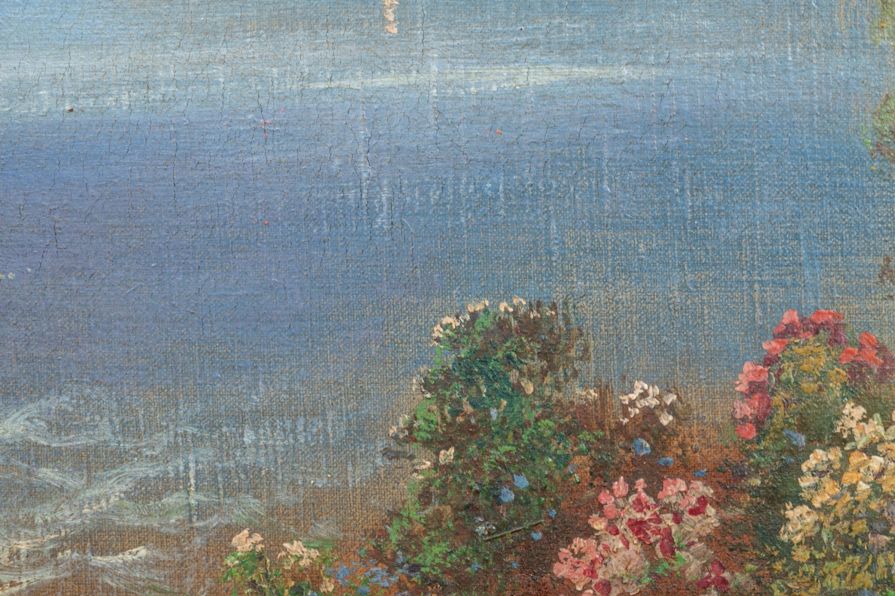 Artwork by V. Ricardo, Italian Landscape, Made of oil on canvas