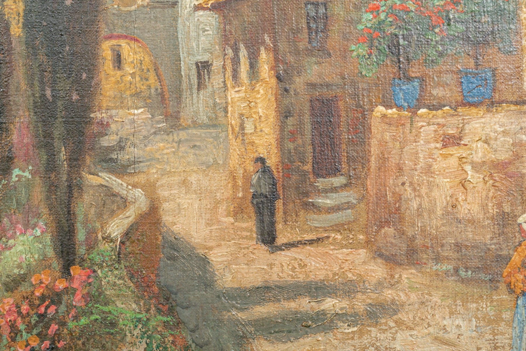 Artwork by V. Ricardo, Italian Landscape, Made of oil on canvas