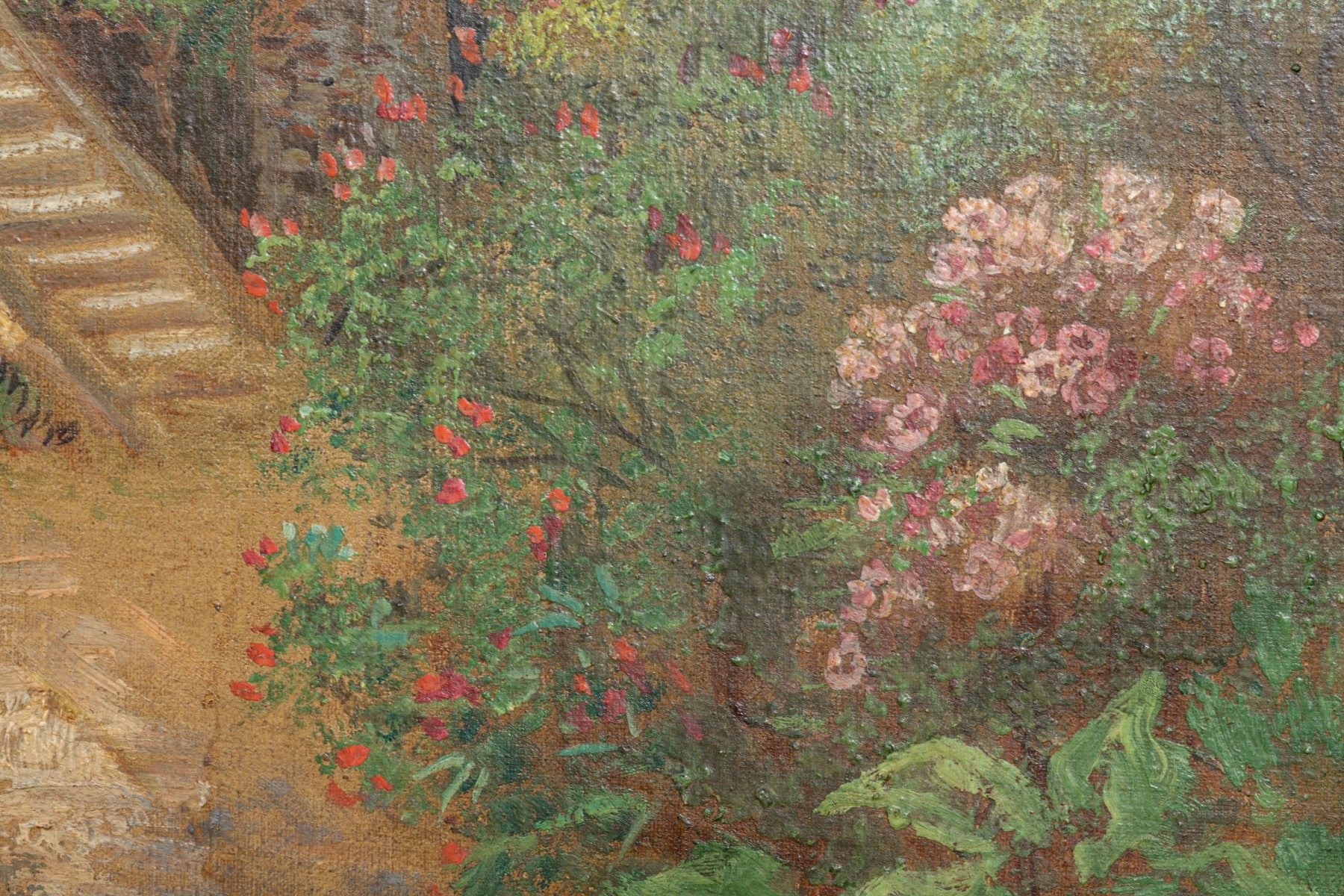 Artwork by V. Ricardo, Italian Landscape, Made of oil on canvas