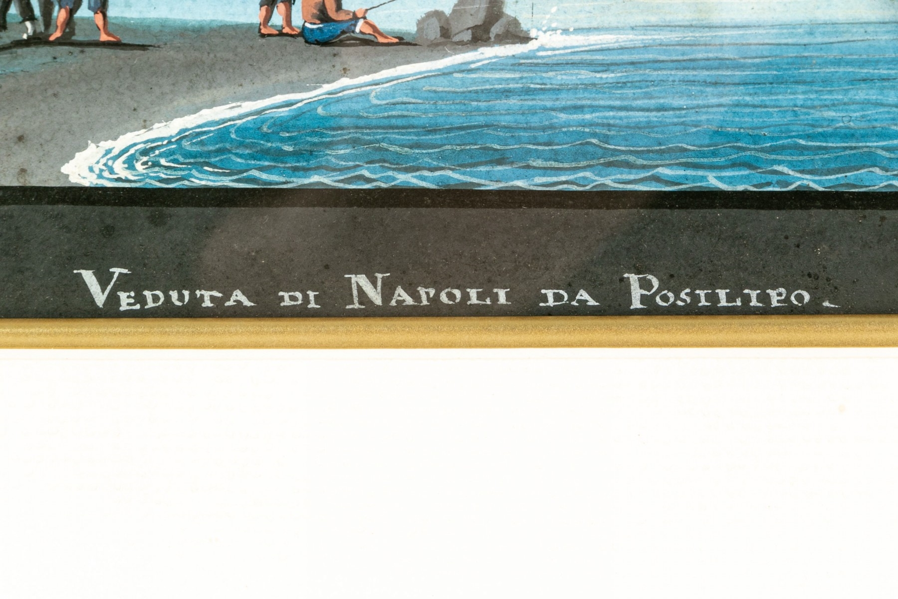Artwork by Charles Glass, View Of Naples From Posilipo, Made of watercolor and gouache on paper