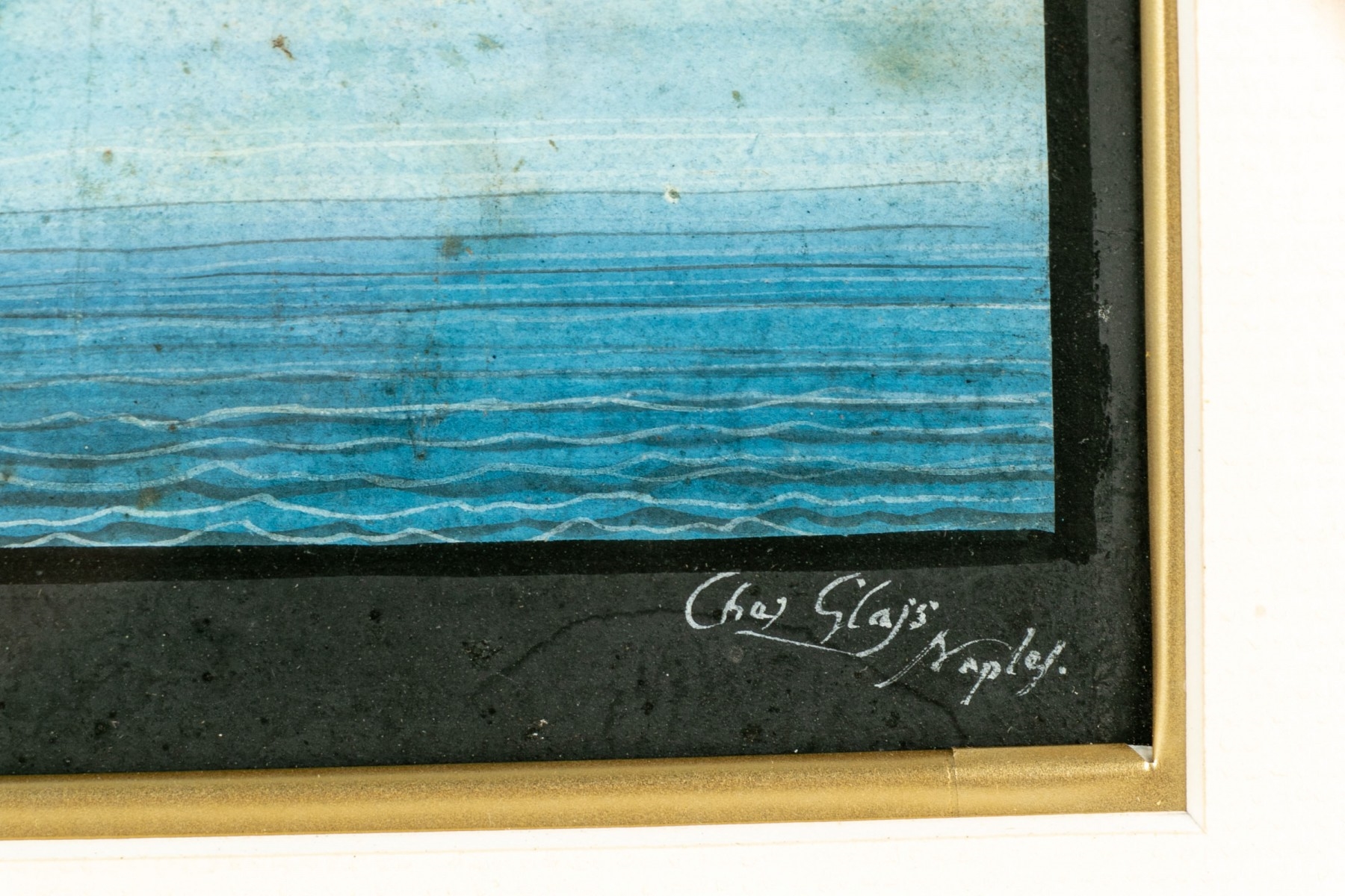 Artwork by Charles Glass, View Of Naples From Posilipo, Made of watercolor and gouache on paper