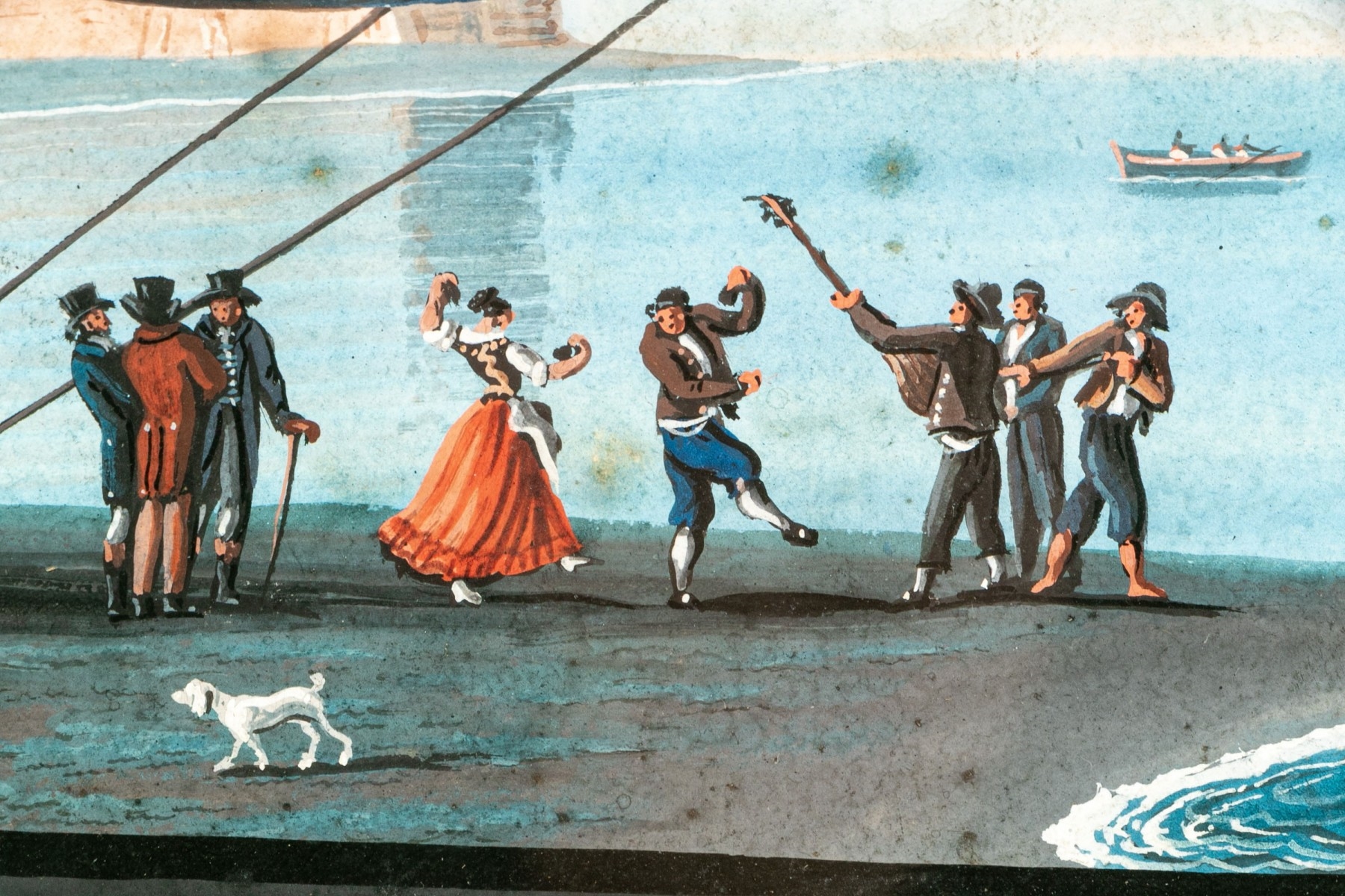 Artwork by Charles Glass, View Of Naples From Posilipo, Made of watercolor and gouache on paper