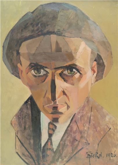 A cubistic selfportrait by Arno Stern, 1926