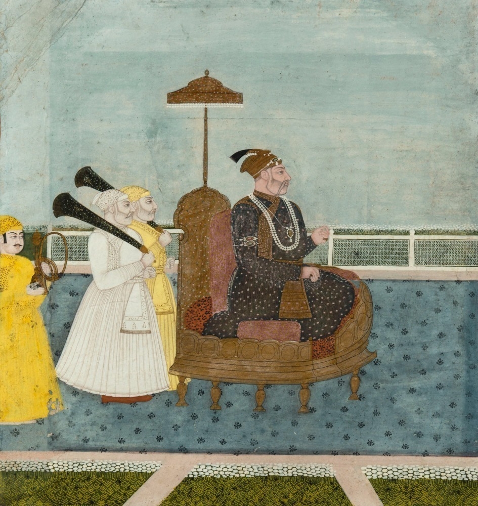Artwork by Indian School, 18th Century, Seated Raj, Made of painting