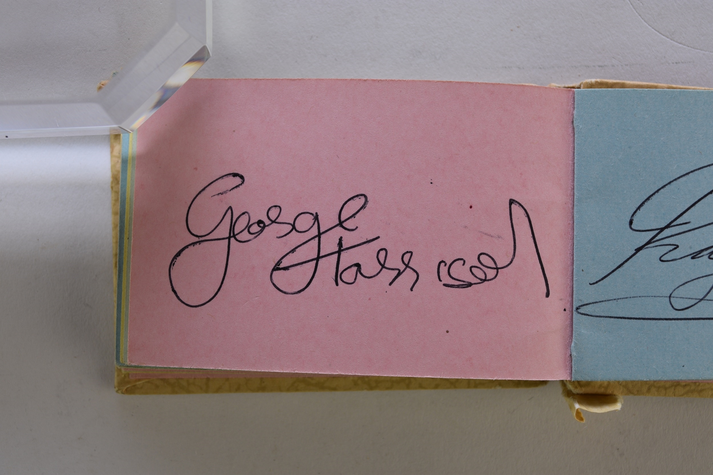 George Harrison | THE BEATLES AUTOGRAPHS. (1963) | MutualArt