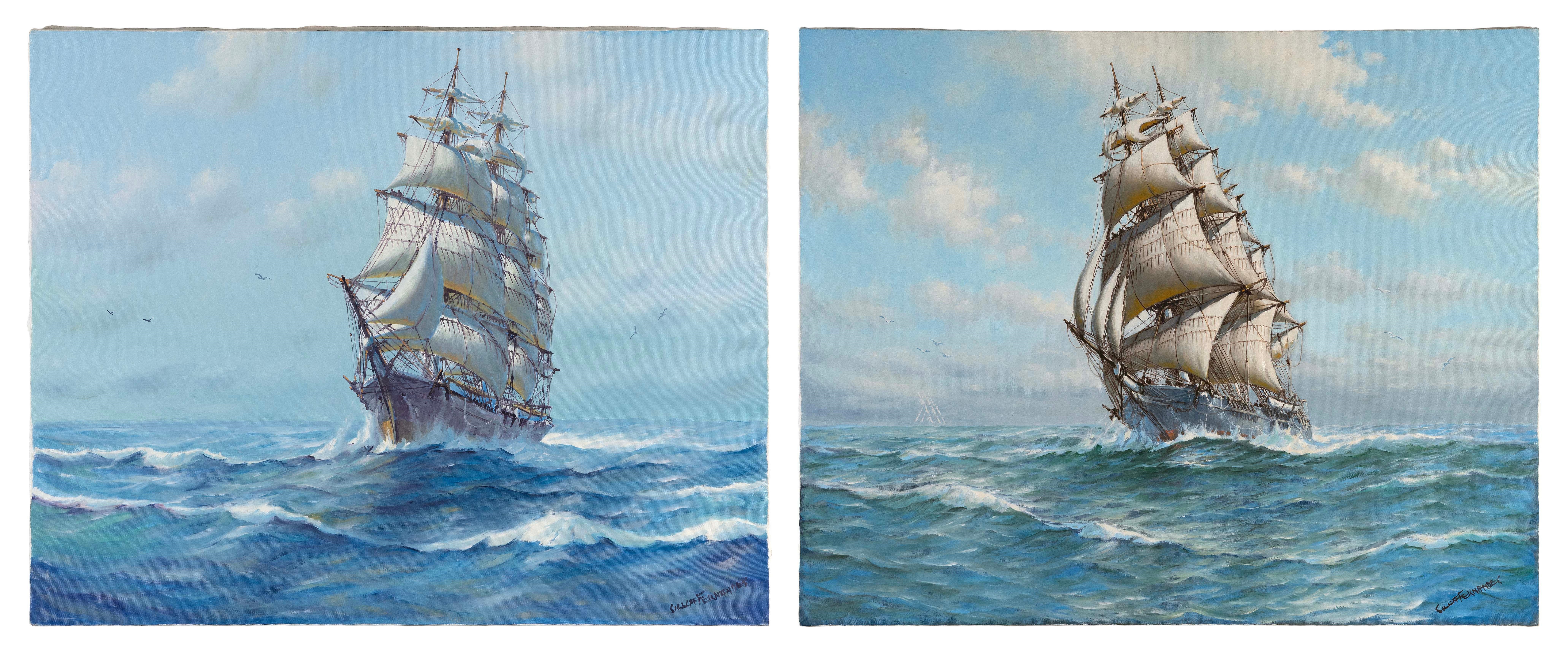 Two portraits of clipper ships. by H. Silva Fernandes