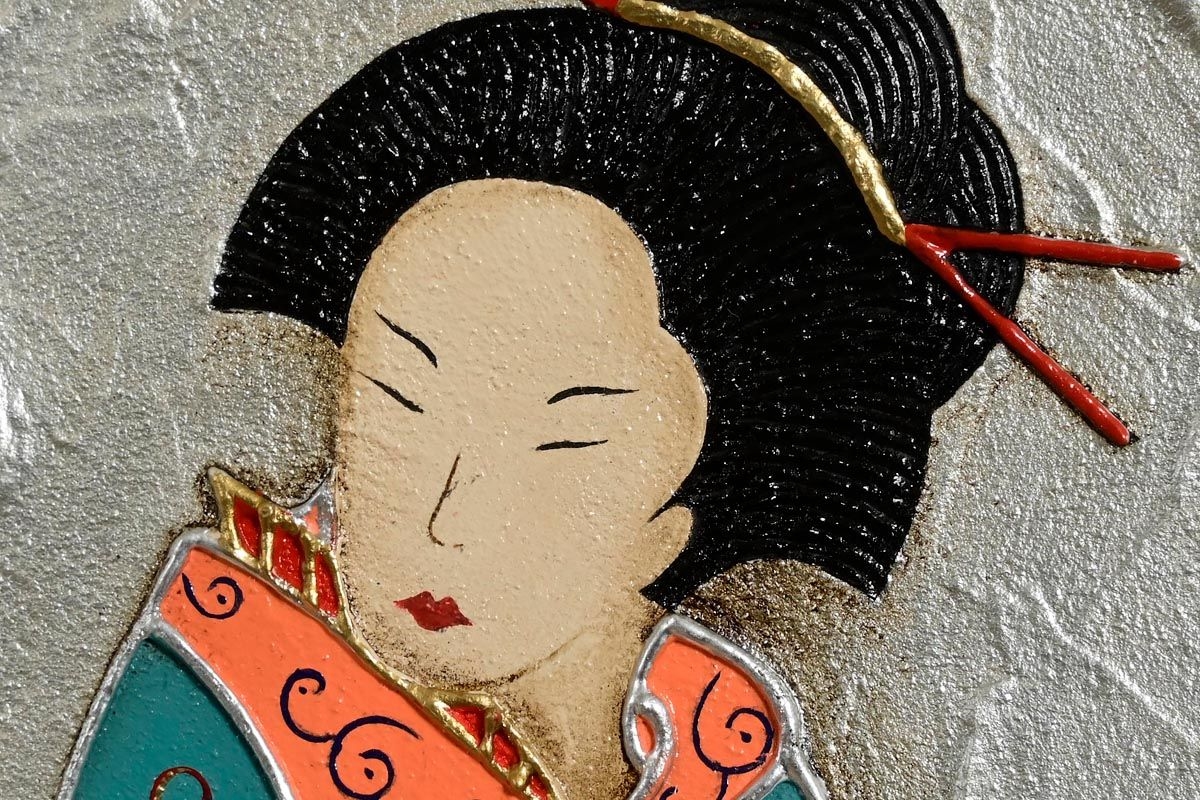 Artwork by Nuria Miro Almarache, Gaisha I, Made of mixed media