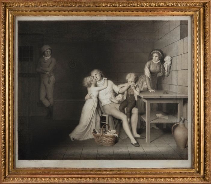 Artwork by Hilaire‏ Ledru, Hilaire Ledru, Made of black stone, chalk, white chalk and white gouache