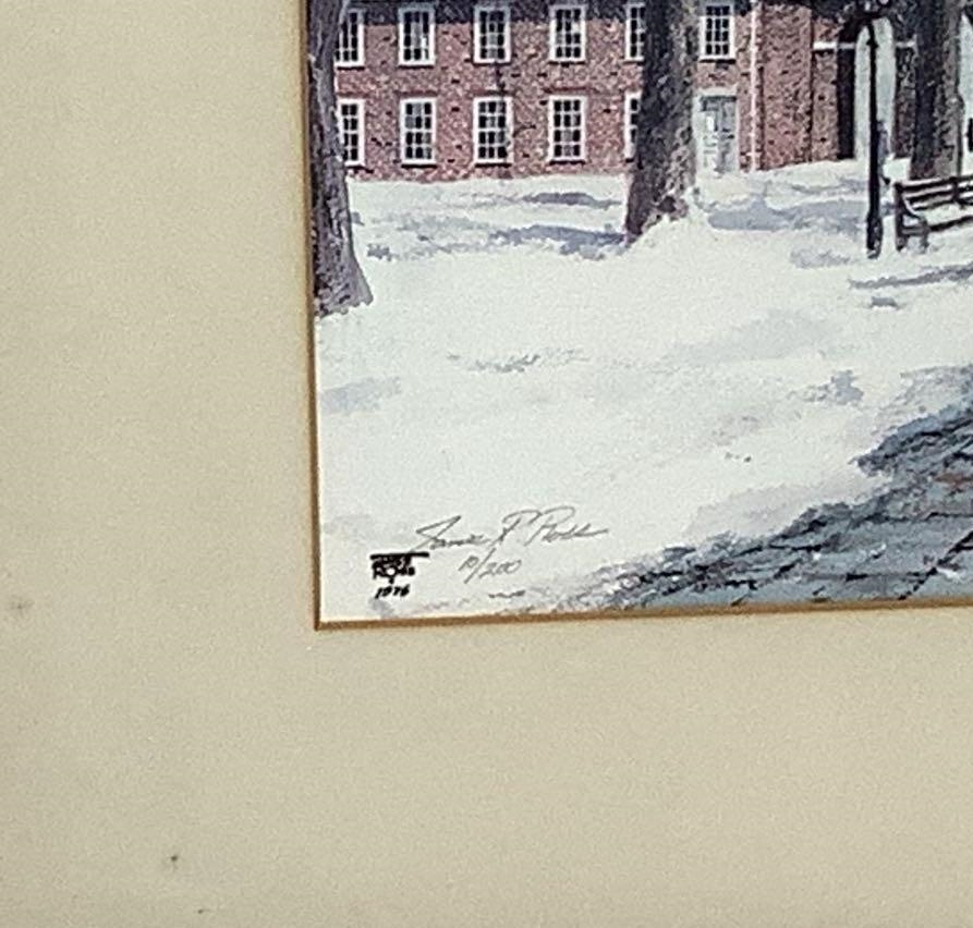 James R. Ross | Two figures standing outside a tavern | MutualArt