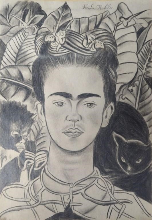 Frida Kahlo Girl with Death Mask (1938) MutualArt