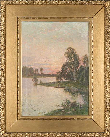 Rowing trip in the twilight by Eugen Taube