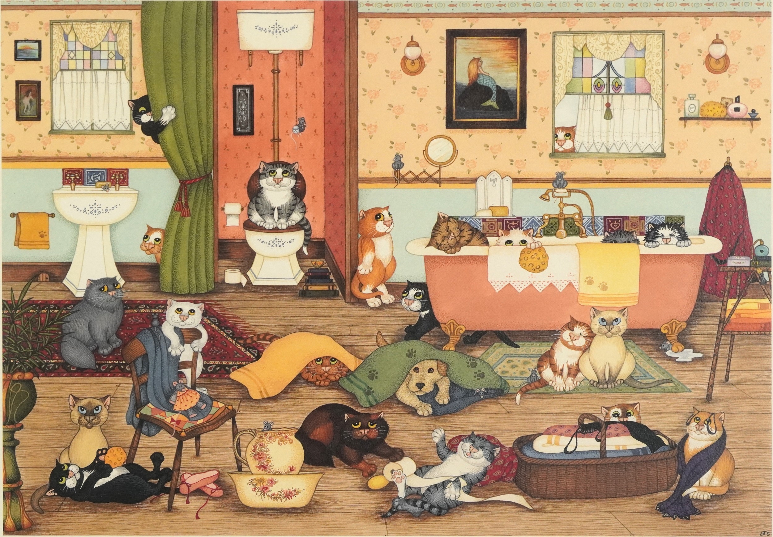 Artwork by Linda Jane Smith, It's a Dog's Life and Who Dunnit?, Made of prints in colour
