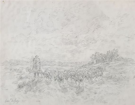 Henri Duhem | Shepherd and his flock | MutualArt
