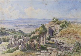 'Ruins in a landscape - Louis Laurent Raze