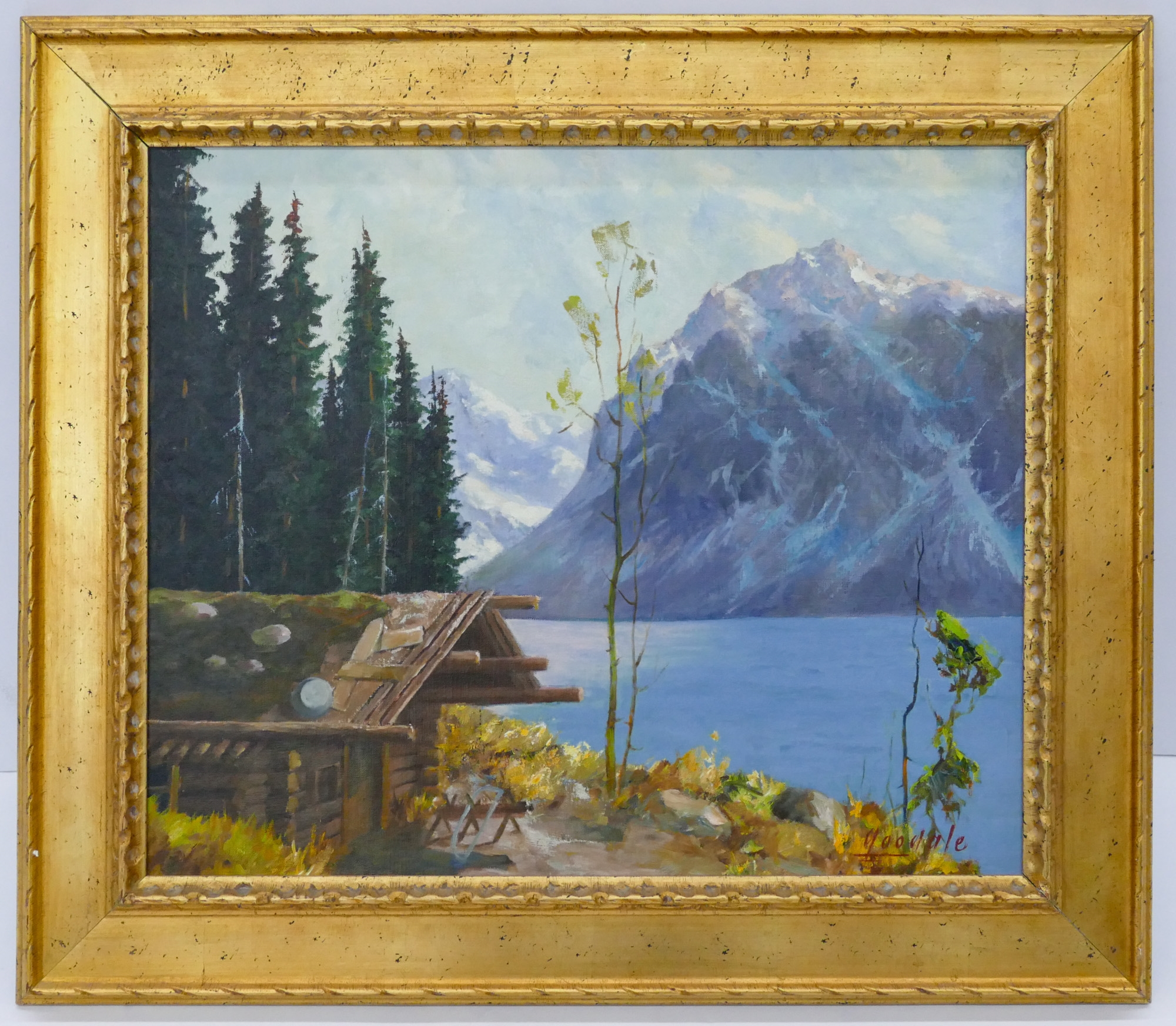 Harvey Goodale | Alaskan Cabin Landscape | MutualArt