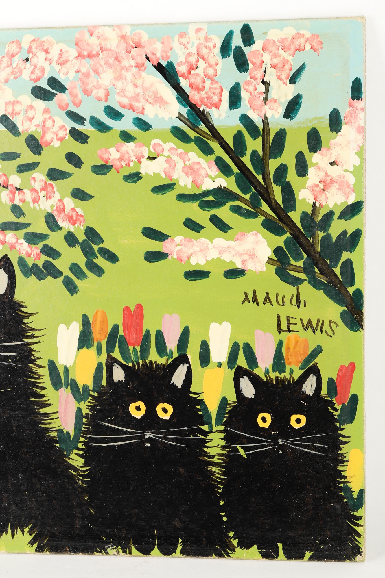 Maud Lewis | The Three Black Cats (1968) | MutualArt