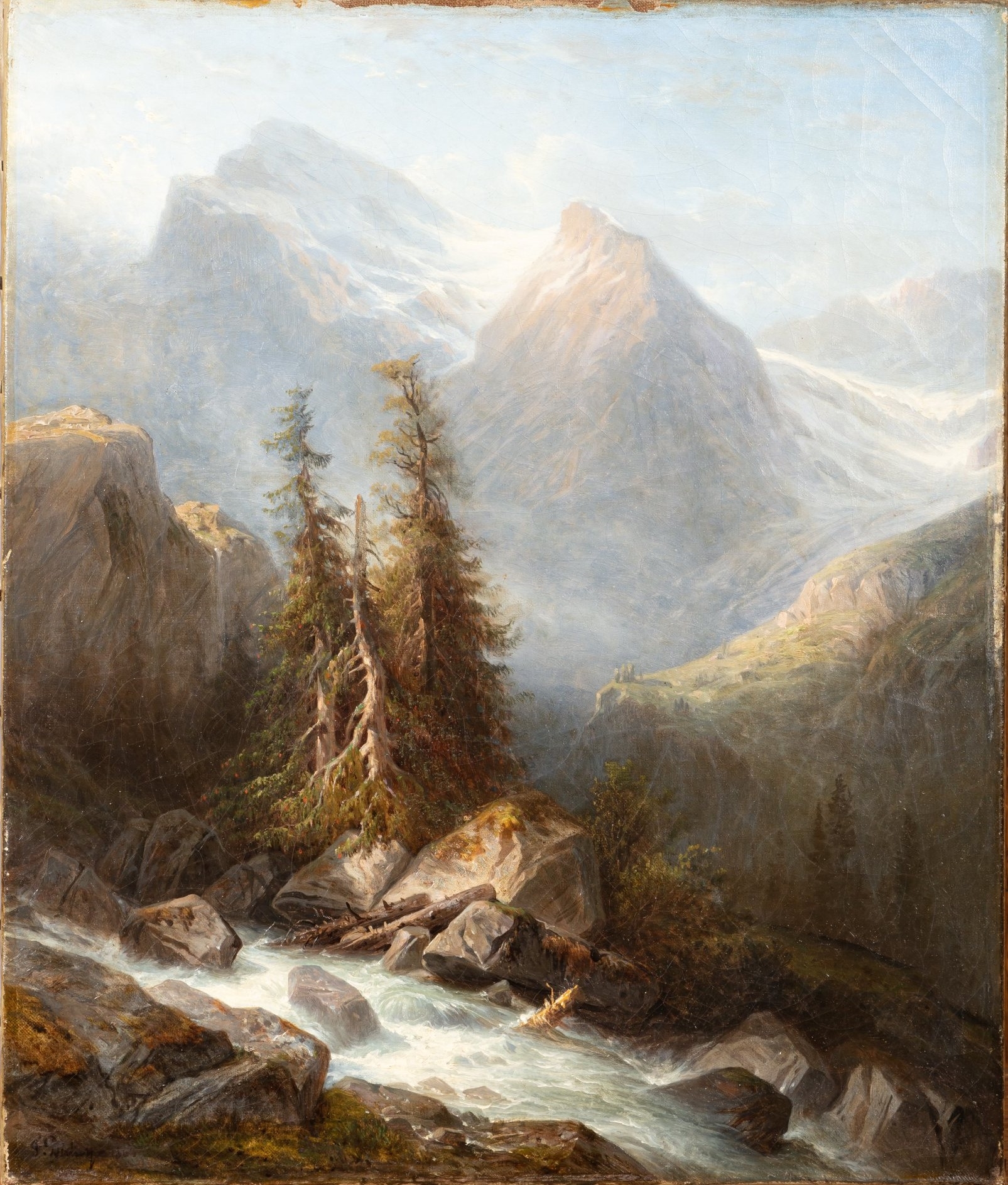 François Diday | Paysage montagneux (Wetterhorn) | MutualArt