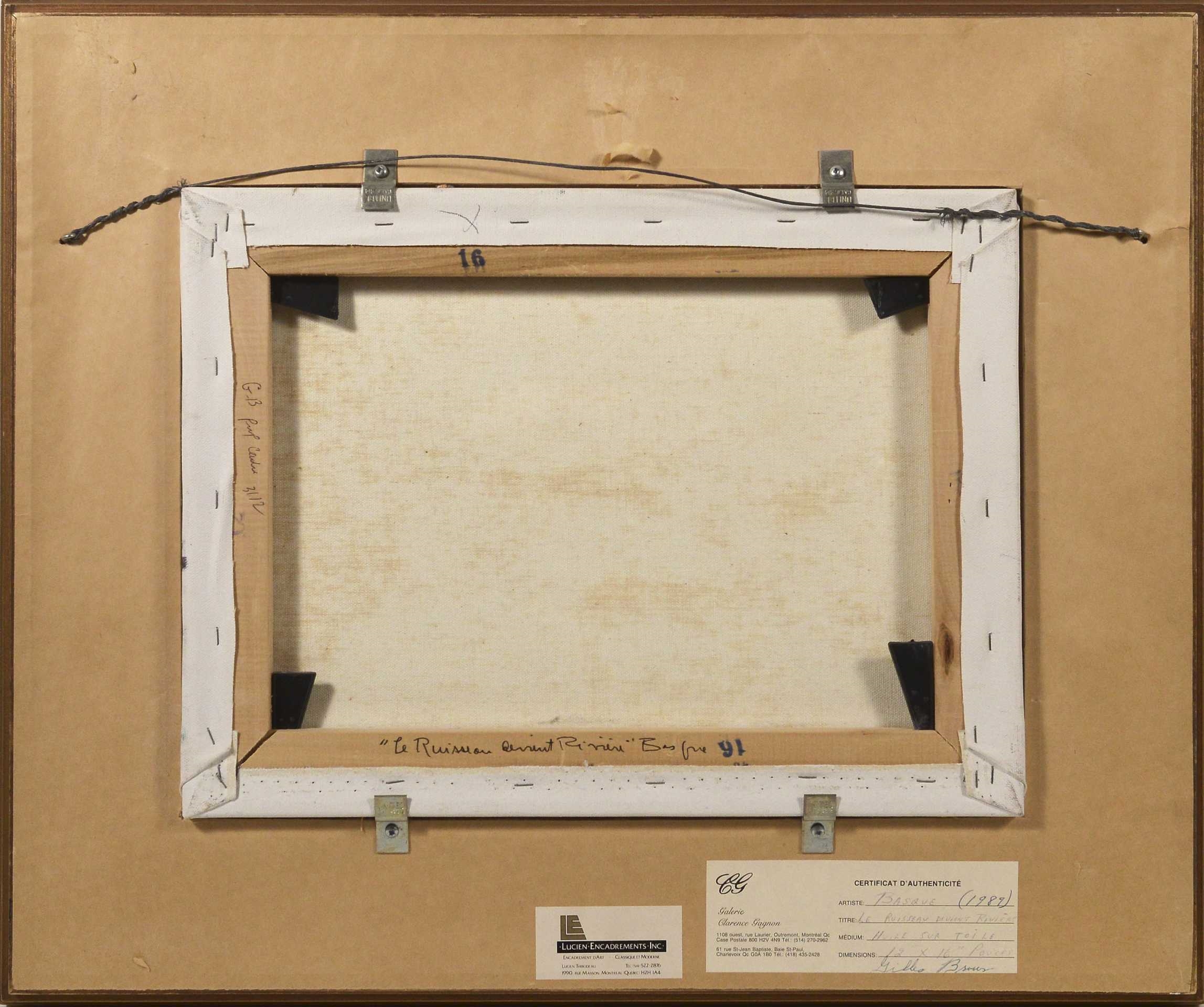 Léonard Parent Basque Le ruisseau devient rivière (1989) MutualArt