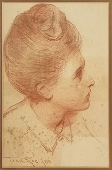Fred Roe | Portrait of Mabel, the artist's wife (1888) | MutualArt