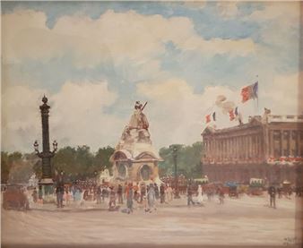 Le 14 juillet 1925 place de la Concorde - J. F. Bouchor