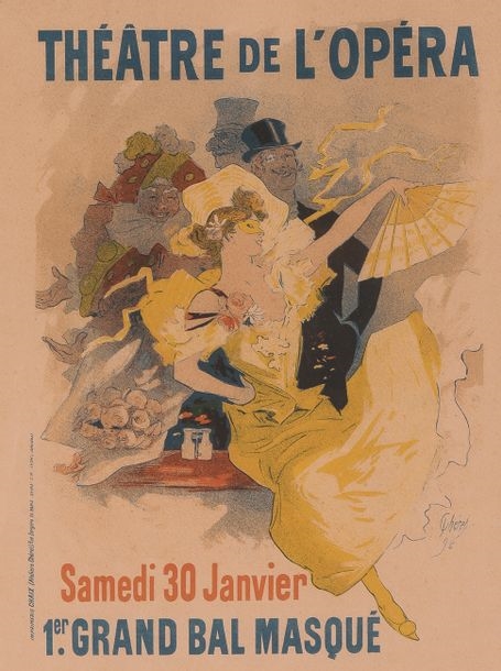 Wall Art Print, Bullier Theater 1899 Vintage Poster