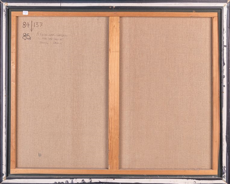 Artwork by Alfred Rozelaar Green, Nu à la chaise verte, Made of Huile sur toile