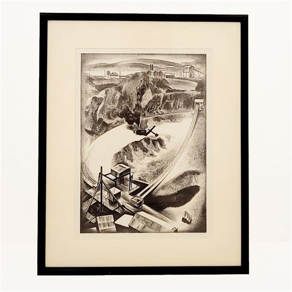 Open Mine (Crushed Rock) by Louis Lozowick, 1937