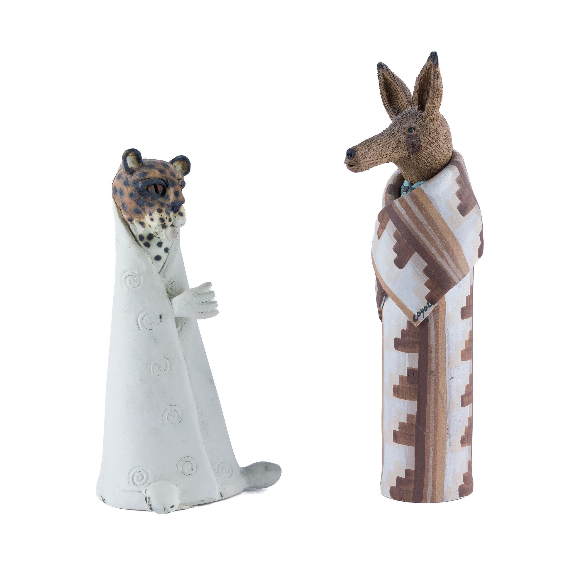 Coyote Trickster Figure by Roxanne Swentzell