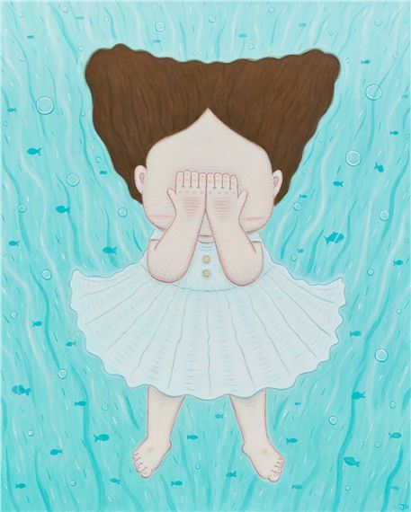 Girl with covered face by Jo Gyuhun, 2020