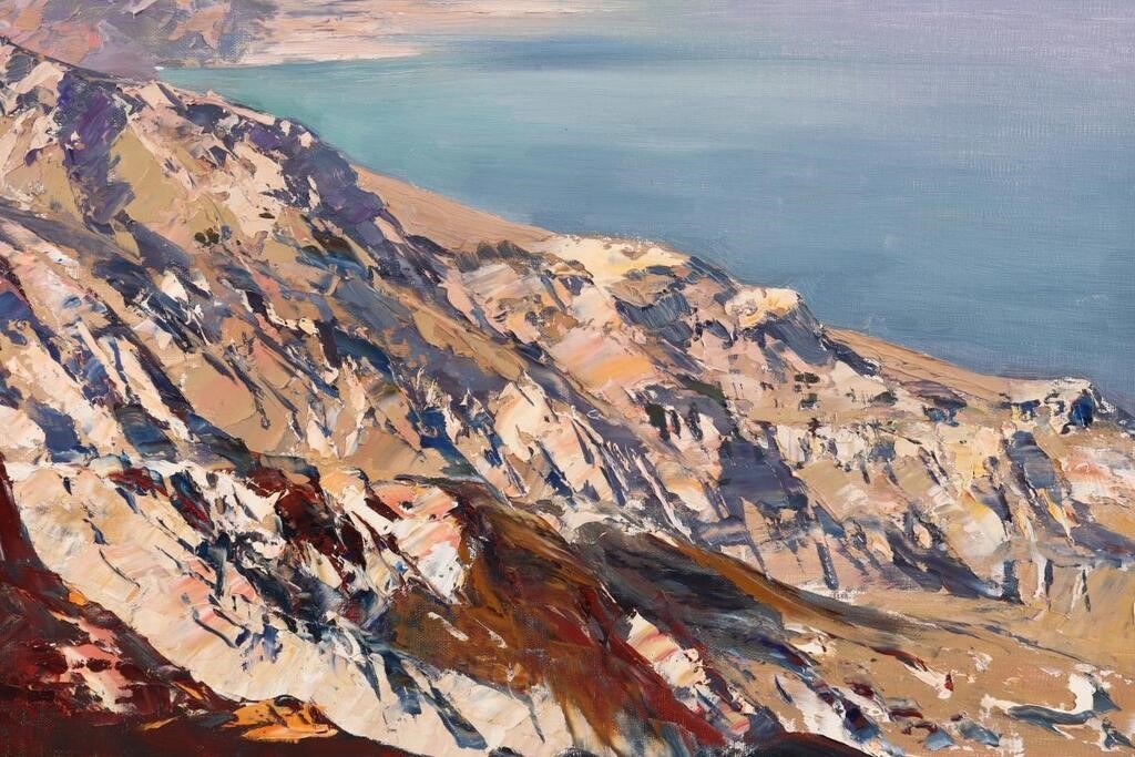 Artwork by Alan Robert Colquhoun Grieve, Untitled - Seascape, Made of oil on board