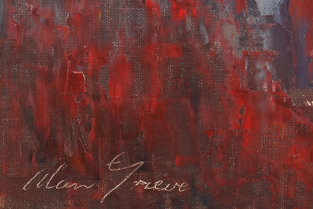 Artwork by Alan Robert Colquhoun Grieve, Untitled - Seascape, Made of oil on board