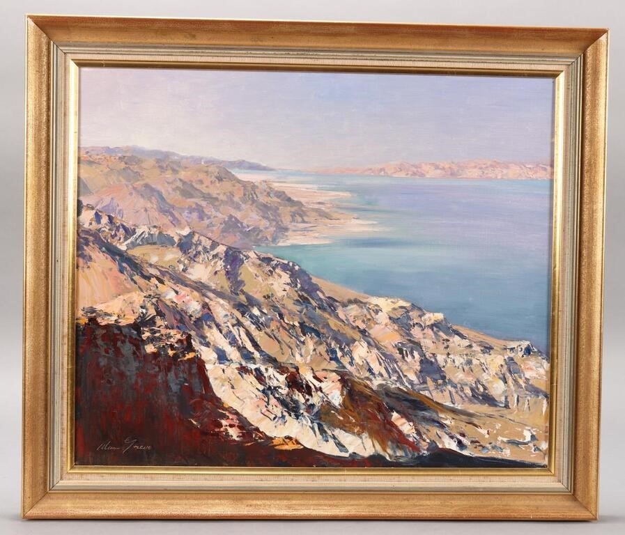 Artwork by Alan Robert Colquhoun Grieve, Untitled - Seascape, Made of oil on board