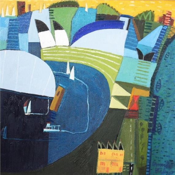 Untitled (Emerald City/Harbour Scene) by Dennis Baker