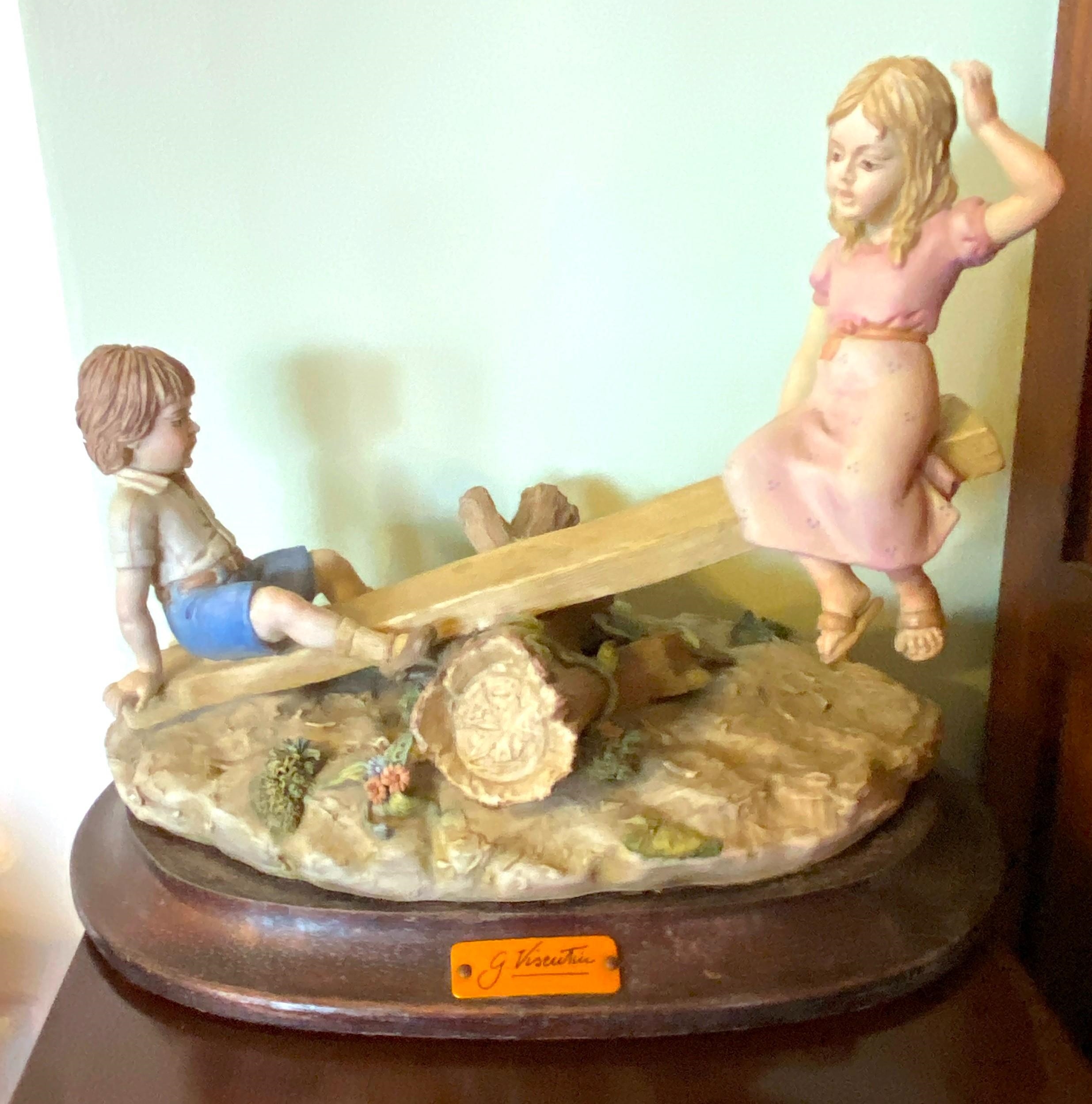Gianni Visentin | Children on a See Saw | MutualArt