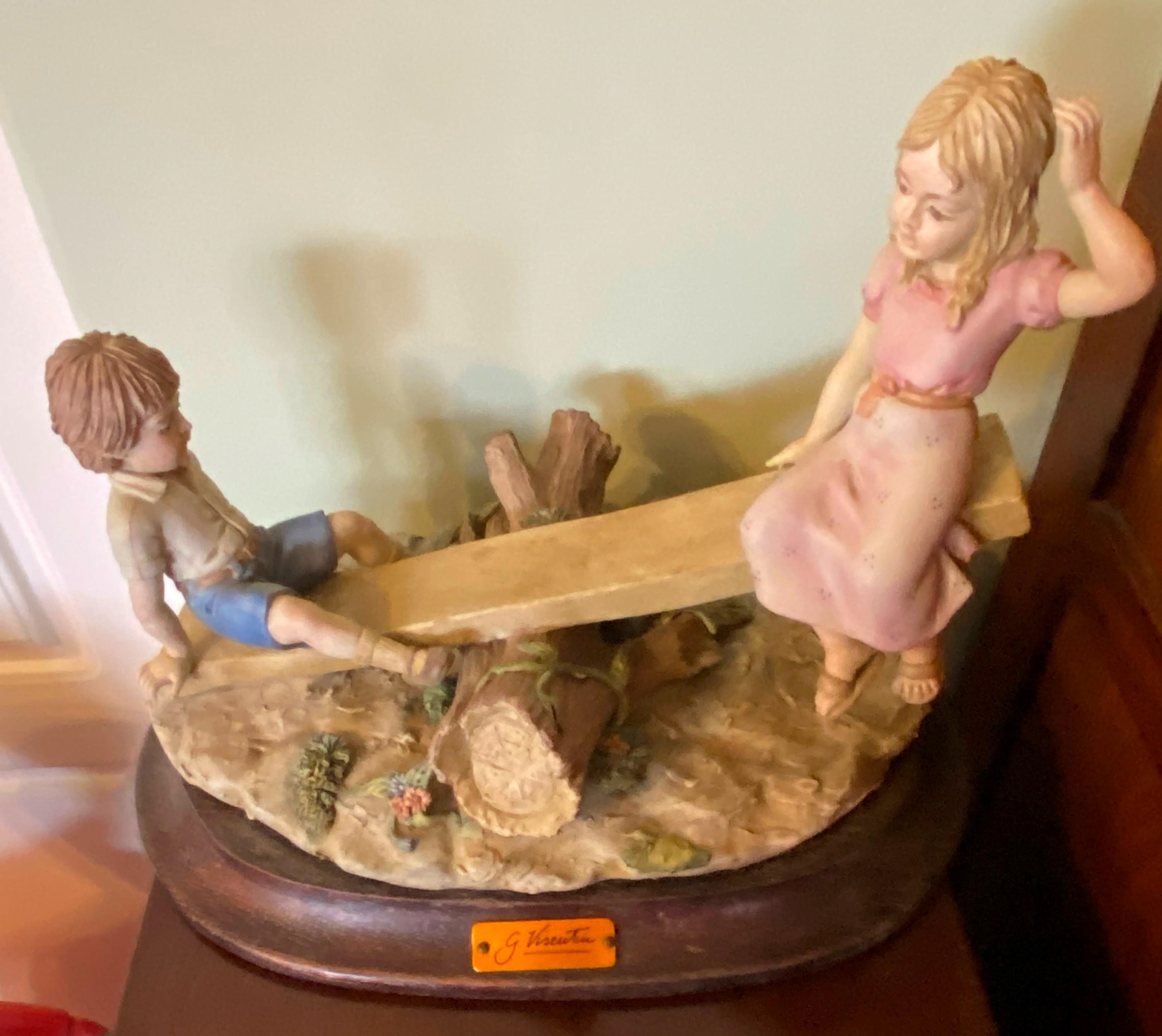 Gianni Visentin | Children on a See Saw | MutualArt