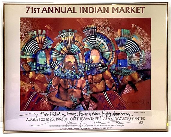 Tony Abeyta 1997y 油彩画 Tony Abeyta Generations Oil Painting – Tribal Expressions