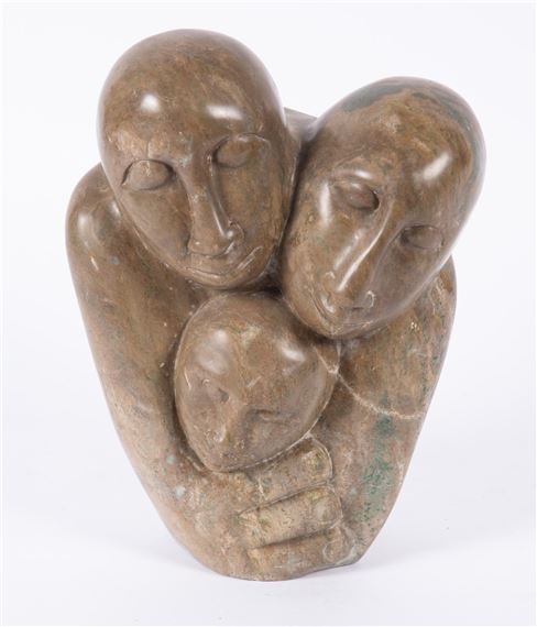 David Mutasa | Three figures embracing (20th Century) | MutualArt