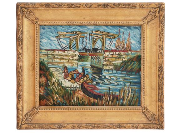 thumbnail image 2 of Vincent Van Gogh Langlois Bridge At Arles With Woman Washing 1888... 2 of 14