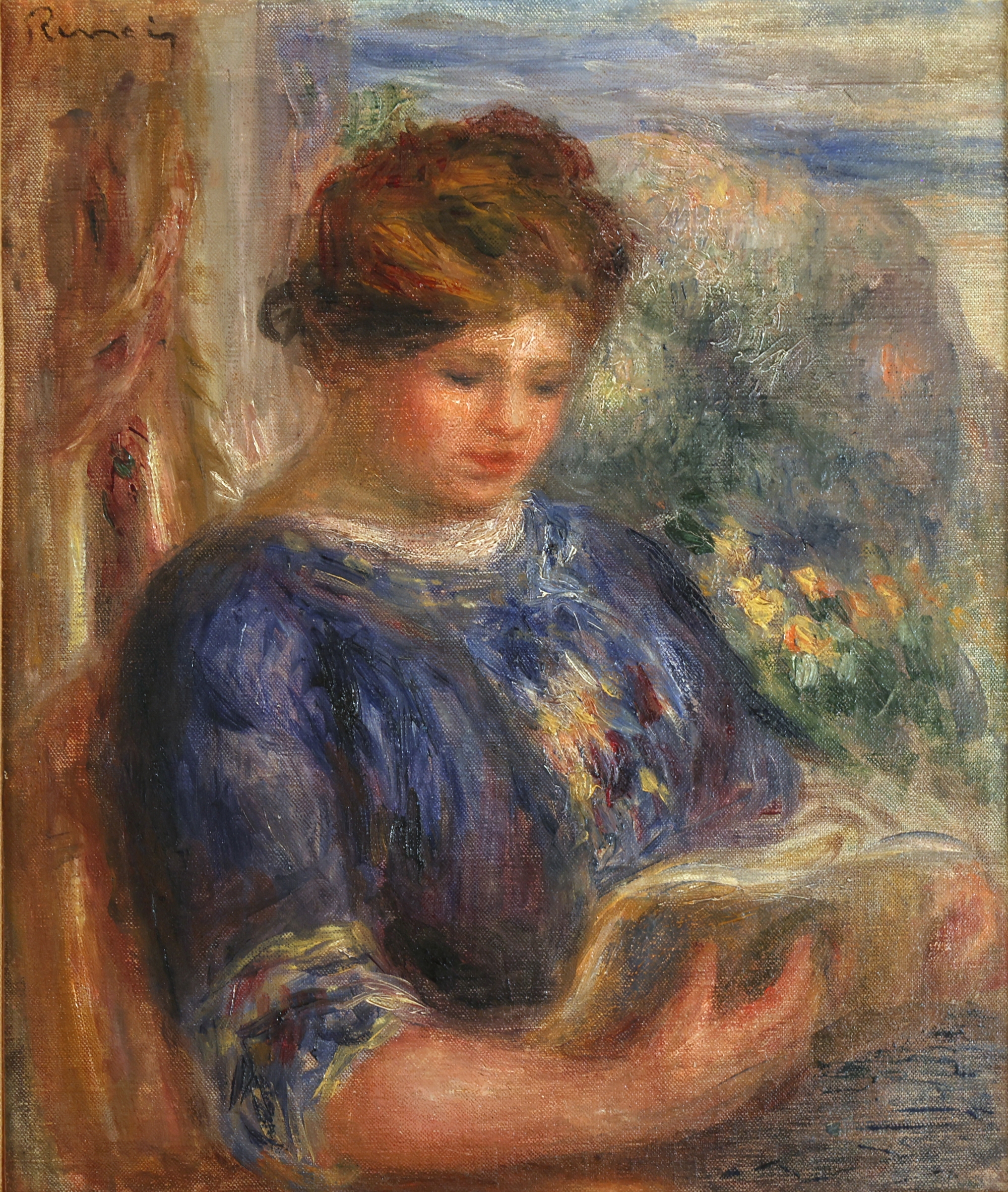 Young Girl Reading a Book by Pierre-Auguste Renoir