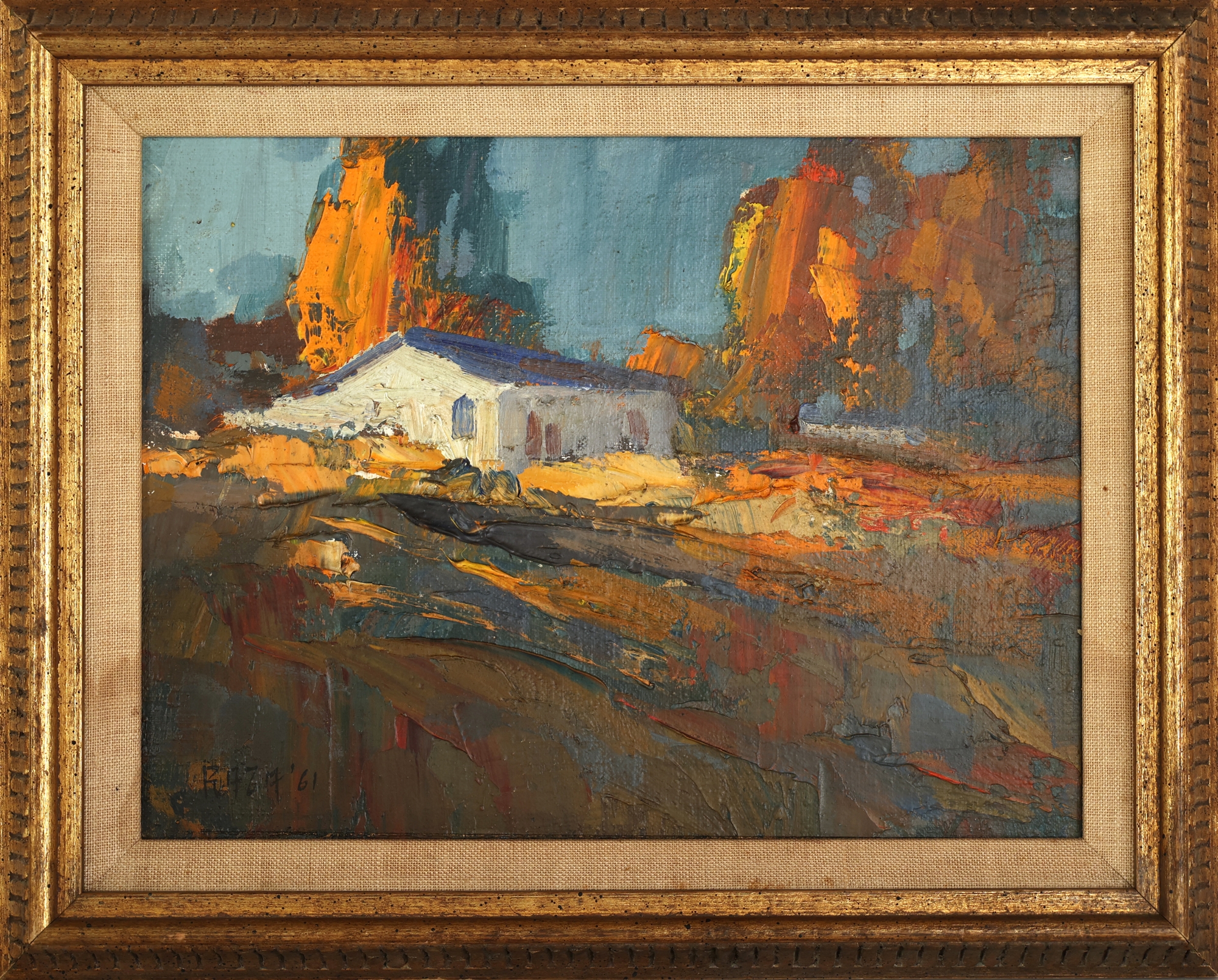 Syed Haider Raza | Untitled Landscape dated 1961 (1961) | MutualArt