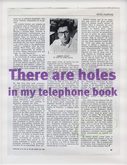 1968. EL CULO TE ABROCHO by Roberto Jacoby, 2008