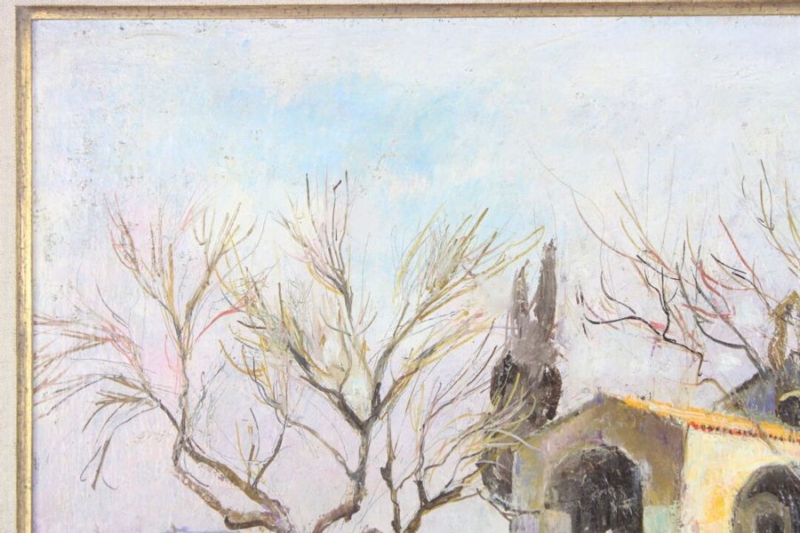 Artwork by César Bolletti, Meeting of two oil on canvas: La place Massena à Nice, Made of oil on canvas