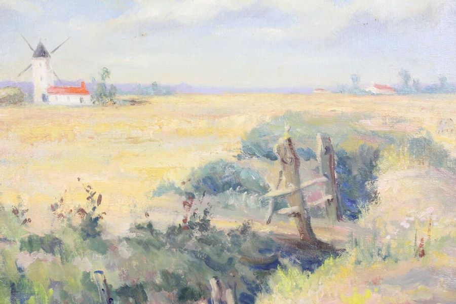 Artwork by Gaston Dolbeau, Marshes of Chateauneuf - Vendée, Made of oil on canvas